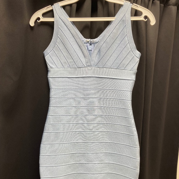 Katie J NYC Light Blue Tank V Neck Bandage Girls Size Large